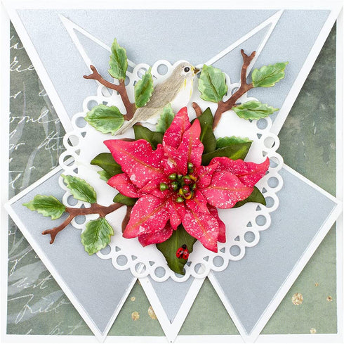 Spellbinders Winter Bough and Evergreen Shrubs Dies, Metal