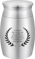 abooxiu 3 Inches Small Keepsake Urn for Human Ashes Aluminum Mini Cremation Urns Memorial Ashes Urn Miniature Burial Funeral Urns for Sharing Ashes Mini Keepsake Urn