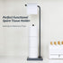 Toilet Paper Holder Stand, Veckle Free Standing Toilet Paper Holder for Bathroom, Weighted Base Toilet Paper Stand Black, Toilet Paper Roll Holder Stand with Reserve