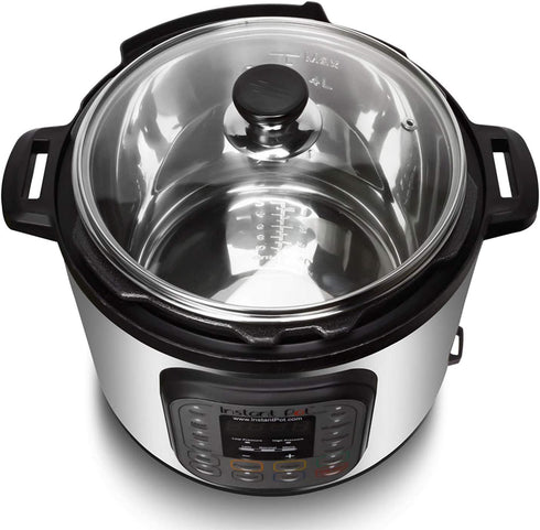 WishDirect Tempered Glass Lid Compatible with Instant Pot 8 Quart, Universal Electric Pressure Cooker Lid with Heat-resistant Handle Knobs - 10 Inch