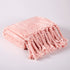Homiest Fleece Throw Blanket with Fringe, Soft & Cozy Flannel Light Pink Throw Blanket, Lightweight Decorative Throw Blanket for Sofa Bed Chair All Season (Blush Pink, 50 x 60 Inch)