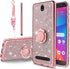 B-wishy for Blu View 2 Case for Women, Glitter Crystal Slim TPU Luxury Bling Cute Protective Cover with Kickstand+Strap for Blu View 2 B130DL