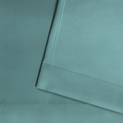 Exclusive Home Indoor/Outdoor Solid Cabana Grommet Top Curtain Panel, Teal, 54x84, 2 Piece