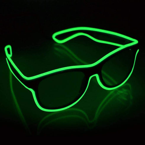 YouRfocus Wireless Led Light up Glasses Glow in The Dark for Rave Party, EDM (Green)