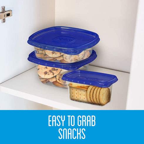 Ziploc Food Storage Meal Prep Containers Reusable for Kitchen Organization, Smart Snap Technology, Dishwasher Safe, Variety Pack, 20 Count