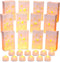 12 Pieces Christmas Luminary Paper Bags with 12 Led flameless Candle White Luminary Paper Bags Flame Resistant Candle Bag Candle Holder Bag Star Snow Luminaries Christmas Party Decoration