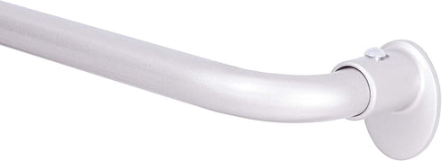 Eclipse Wrap Around Window Curtain Rod, 48-86", Silver
