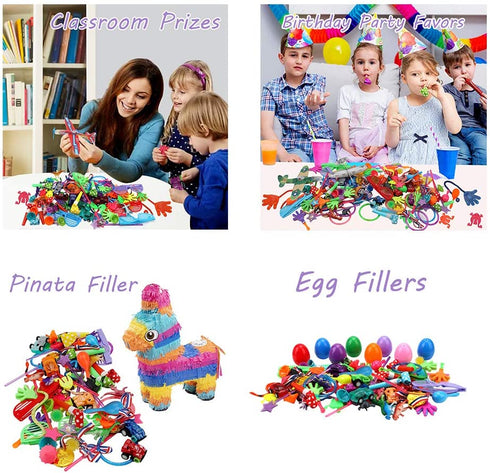 Amy&Benton 120PCS Prize Box Toys for Classroom Pinata Filler Toys for Kids Birthday Party Favors Assorted Carnival Prizes for Boys and Girls Treasure Box / Chest Prizes Toys for Classroom