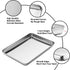 Baking Sheet Set of 2 Packs, Zacfton 10.4 Inch 12.4 Inch Cookie Sheets Baking Pans Stainless Steel Bakeware Set of 2, Toaster Oven Pan Non-toxic & Superior Mirror Finish, Easy Clean & Dishwasher Safe