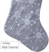 S-DEAL Grey White Snow Pattern 21 Inches Christmas Stocking Double Layers Gift Holders Xmas Holiday Party Mantel Decoration
