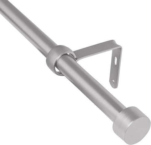 Umbra Cappa, ¾ Adjustable Curtain Rod for Windows 36 to 72 Drapery Rod, Nickel (244993-411-REM)