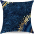 Throw Pillow Covers, Navy Blue Decorative Pillow Covers ,Blue and Gold Marble Pillowcase 18x18 inch, Couch Cushion Cover Set of 4 for Home Living Room Bedroom Sofa Decor Pillows