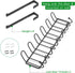 Minggoo Coat Rack Wall Mounted Hook Rack Over The Door Hook Set of 2, Organizer 13 Hooks, Heavy-Duty Iron Wire Black