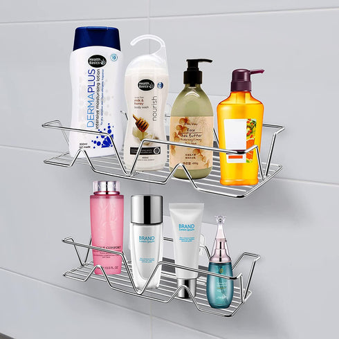 Diesisa Shower Shelves, 5 Pack Bathroom Caddy with Soap holder Shower, No Drill Shower Storage For Inside Shower With Suction Shower Caddy Organizers for Toilet Bathroom Dorm Kitchen