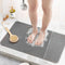 ROIMOE Non-Slip Shower Mat Bathtub Mat with Drain Soft on Feet PVC Loofah Shower for Bathroom Wet Area Quick Drying No Suction Cup Comfort Shower Rugs Bathroom Accessories Grey 32—16 HG-W02-1