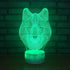 3D Lamp Animals Wolf Night Light Touch Table Desk Lamps 7 LED Colors Changing Lighting Wolf Shape Acrylic Table Desk Bedroom Decoration Cool Gifts Ideas Birthday Xmas (Animals Wolf)