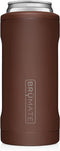 BrüMate Hopsulator Slim Double-walled Stainless Steel Insulated Can Cooler for 12 Oz Slim Cans (Matte Pecan)