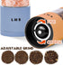 LHS Premium Salt and Pepper Grinder Set, Stainless Steel Salt Pepper Shakers Set, Refillable Refillable Spice Mills with Adjustable Coarseness for Kitchen Use - 4.6 Inches(Set of 2, Blue & Orange)