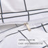 Twin Duvet Cover Set, 2 Piece - 68x90 1200 TC Plain Microfiber Down Quilt Bedding Cover with Zipper Ties for Women Rustic Farmhouse, White Grid