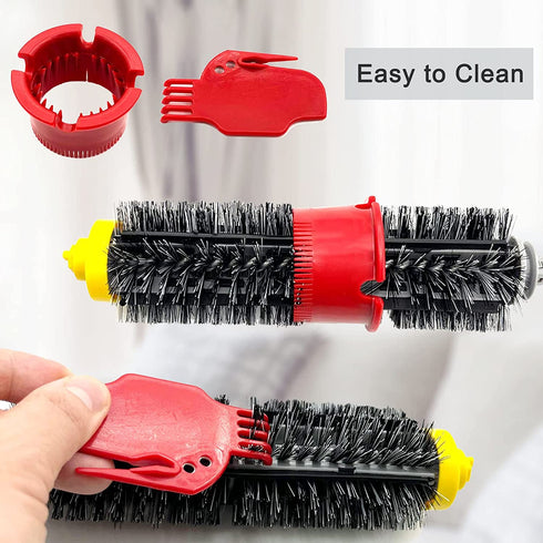 CauYien 3 Sets Bristle & Flexible Beater Brush Replacement Compatible with iRobot Roomba 600 and 700 Series 614 620 630 635 640 645 650 655 660 675 680 690 695 760 770 780 Vacuum Cleaner