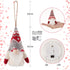 Valentine's Day Gnomes Decorations, 8 Packs Handmade Swedish Gnome with Lights, Battery Operated Hanging Ornaments for Tree, Table Ornament for Valentine's Day Table Ornaments, Valentine's Present