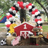 130 pcs Cow Party Balloon Garland, Farm Party Balloon Set of Cow Print Balloons,White Black Red Balloons, Animal Walking Balloons for Baby Shower Kid's Birthday Party