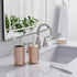 Amazon Basics 3-Piece Ceramic Bathroom Accessories Set, Gold