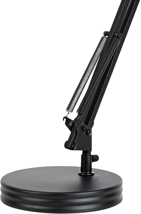 Globe Electric 5698601 Swing-Arm Desk Lamp, with Base, Black