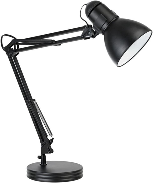 Globe Electric 5698601 Swing-Arm Desk Lamp, with Base, Black