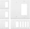 9 Pieces 2-Gang Wall Plate Light Switch Cover Outlet Covers Wall Plates 1-Blank 1-Decorator/GFCI Device Polycarbonate Thermoplastic Switch Cover, Standard Size, White