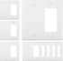 9 Pieces 2-Gang Wall Plate Light Switch Cover Outlet Covers Wall Plates 1-Blank 1-Decorator/GFCI Device Polycarbonate Thermoplastic Switch Cover, Standard Size, White