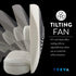 Treva 5-Inch Portable Desktop Battery Powered Fan, 2 Cooling Speeds with Compact Folding & Tilt Design- 2 Pack (Grey)