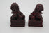 LuckyGifts A Pair of Mini Vintage Red Wood Look Feng Shui Fu | Foo Dog Home Protection Lions Guardians Set