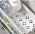 3 Tier Slim Storage Cart, with Wheels Mobile Shelving Unit Organizer, Rolling Utility Cart Bathroom Storage Shelf Rack, Plastic&Stainless Steel, for Bedrooms, Kitchen & Dressers, Narrow Places (White)