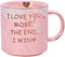 Valentines Day Gifts for Her Him Women Men-12 oz Marble Pink Coffee Funny Gifts Mug,Mothers Day Christmas Anniversary Birthday Gifts for Her Girlfriend Him Wife Print I Love You More The End I Win
