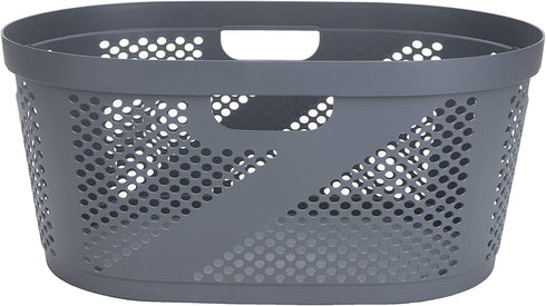 Mind Reader Laundry, Gray 40 Liter Clothes Basket