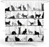 DESIHOM Funny Cat Shower Curtain Animal Black and White Shower Curtain Cartoon Fun Novelty Shower Curtain Polyester 72x72 Inch