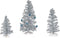 Department 56 Village Collection Accessories Blue Christmas Tinsel Trees Figurine Set, Various Sizes, Multicolor
