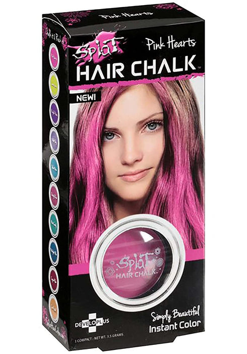 Splat Hair Chalk | Pink Hearts | Temporary Hair Color