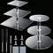 2 Pieces Cupcake Stand Including 1 Pieces Round Acrylic Cake Stand and 1 Pieces Square Cupcake Tower Stand Cupcake Holder Stand for Pastry Wedding Birthday Party (Transparent, 3-Tier)