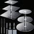 2 Pieces Cupcake Stand Including 1 Pieces Round Acrylic Cake Stand and 1 Pieces Square Cupcake Tower Stand Cupcake Holder Stand for Pastry Wedding Birthday Party (Transparent, 3-Tier)