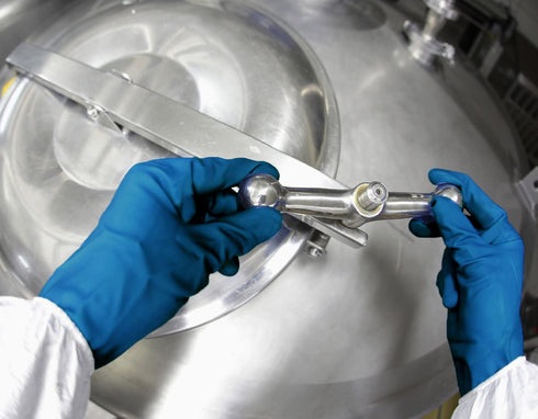 Adenna HER008 Hero 14 mil Latex Powder Free Exam Gloves (Blue, X-Large) Box of 50