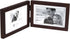Malden International Designs Dark Walnut Concept Wood Picture Frame, Double Horizontal, 2-4x6, Walnut