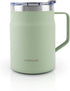 LocknLock Stainless Steel Double Wall Insulated with Handle, Lid, 16 oz, Mint Metro Mug