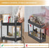 SOYO Under Sink Organizer, 2-Tier Under Bathroom Sink Organizers Cabinet Storage, Standing Rack Organizer, Bath Collection Baskets with Hook, Multi-Purpose Storage Shelf for Kitchen Laundry, Black