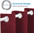 HOMEIDEAS Blackout Curtains for Bedroom 52 X 63 Inch Length 2 Panels Set Burgundy Red Room Darkening Curtains/Drapes, Soundproof Thermal Grommet Window Curtains for Living Room