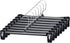 Titan Mall Pants Hangers 30 Pack 14inch Black Plastic Skirt Hanger with Non-Slip Big Clips and 360 Rotatable Hook, Durable and Sturdy Plastic Hanger, Elegant and Economical for Hanging Pants