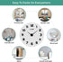 VREAONE Large Frameless DIY Wall Clock, Modern 3D Wall Clock Mute Mirror Stickers Living Room Wall Clock Decoration(Black)