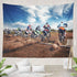 KULUSSY Tapestry Wall Hanging 80x60 Inch Start Motorcross Bike Motocross Dirt Dirtbike Path Supercross Action Active Air Decorations Tapestry for Bedroom Living Decor