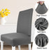 Dining Room Chair Slipcovers Stretch Spandex Chair Covers for Dining Kitchen Set of 6 (Light Grey, 6 Pack)